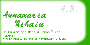 annamaria mihaiu business card